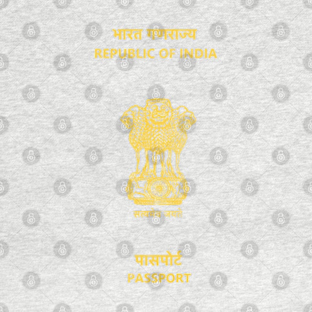 India / Vintage Look Passport Design by DankFutura